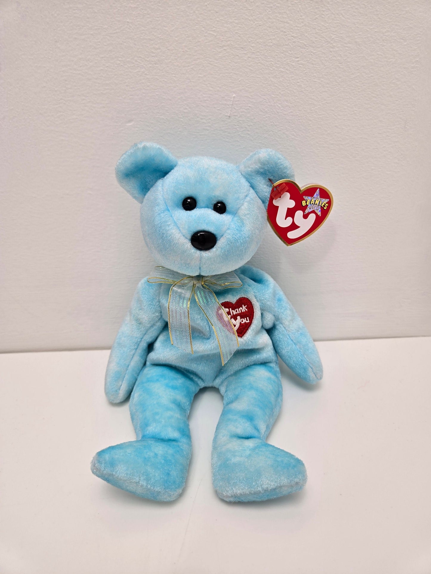 Ty Beanie Baby “Thank you” the Bear! Only one given to each Ty retail store *Rare* (8.5 inch)