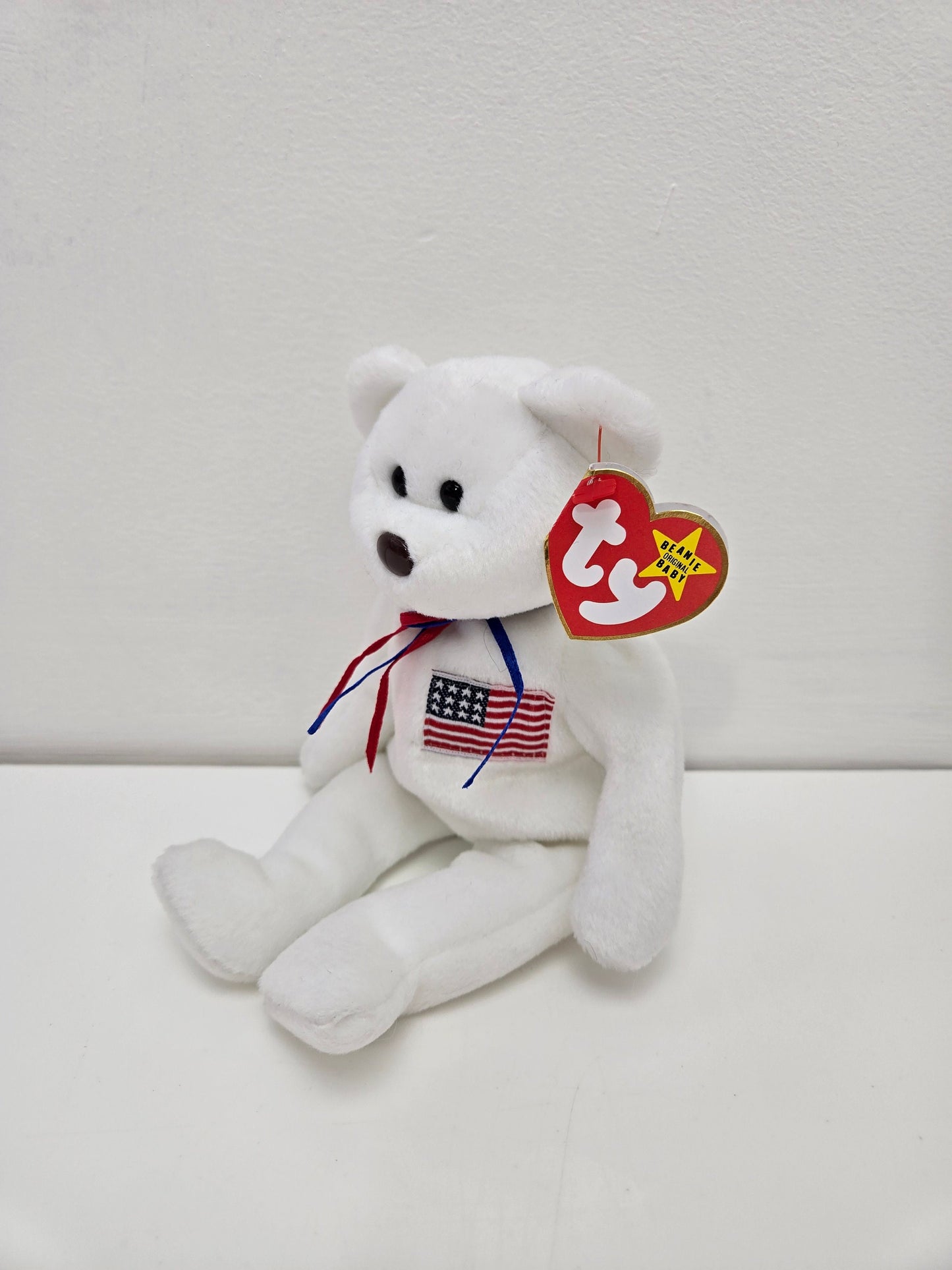 Ty Beanie Baby “Libearty” the White Patriotic Bear (8.5 inch)