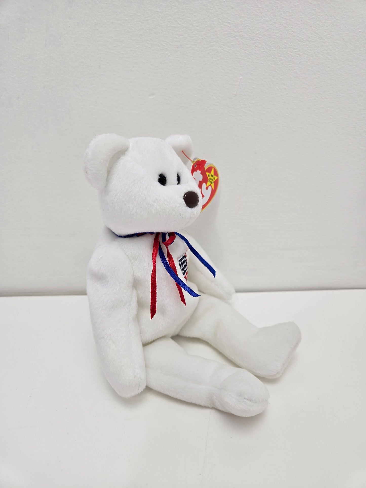 Ty Beanie Baby “Libearty” the White Patriotic Bear (8.5 inch)