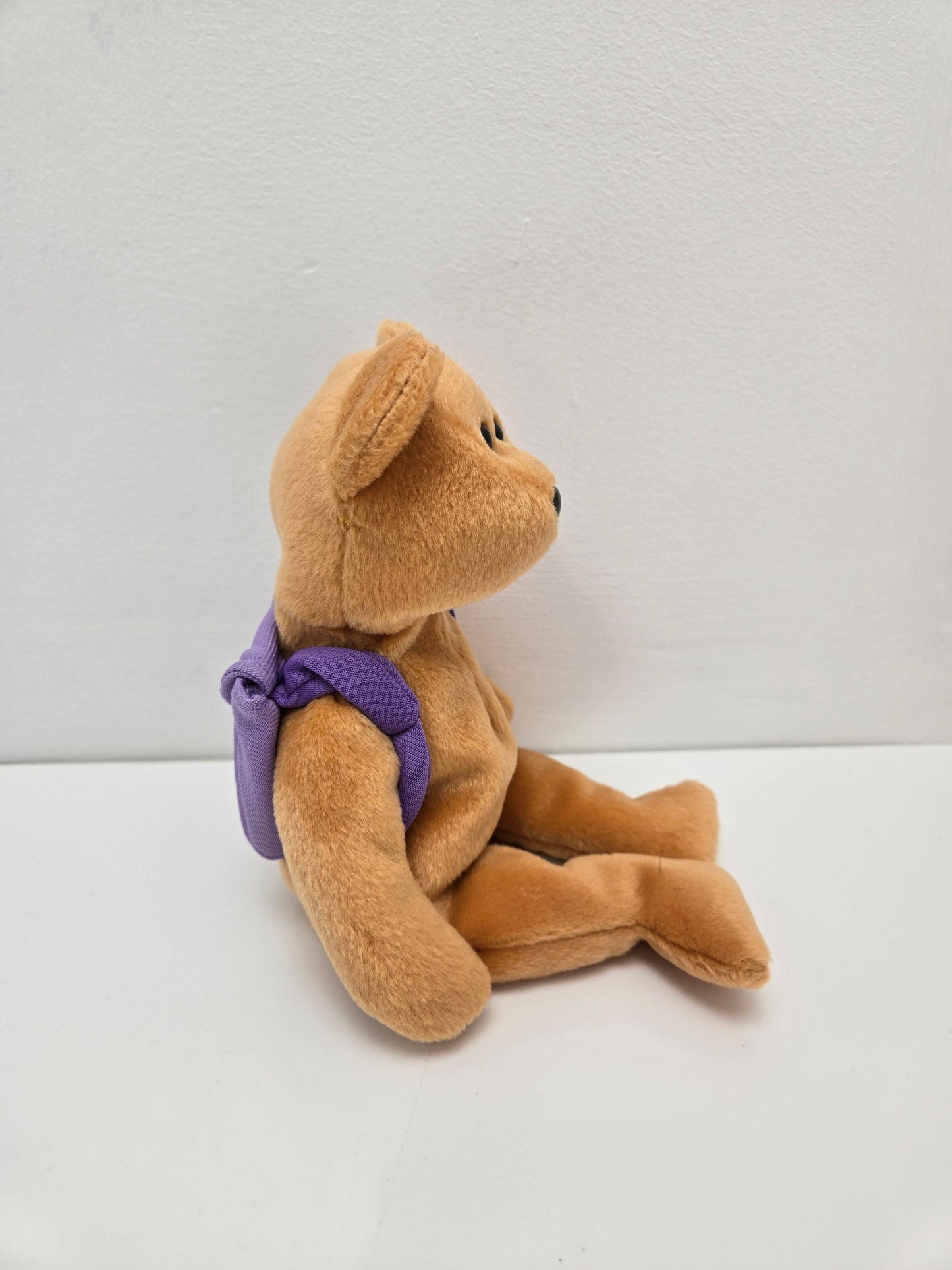 Ty Beanie Baby “Books” the Adorable Back to School Bear - Purple Version! (8.5 inch)