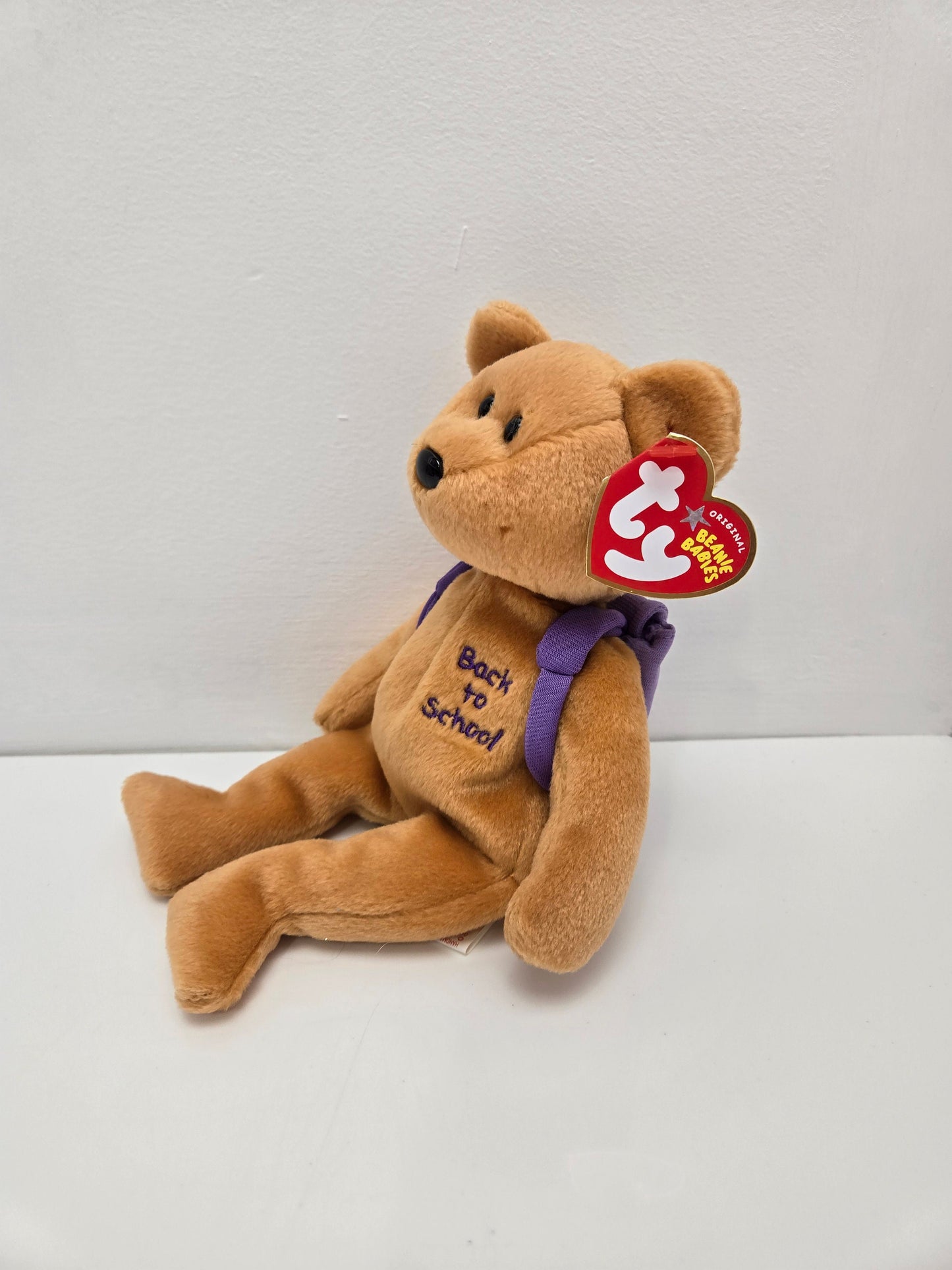 Ty Beanie Baby “Books” the Adorable Back to School Bear - Purple Version! (8.5 inch)