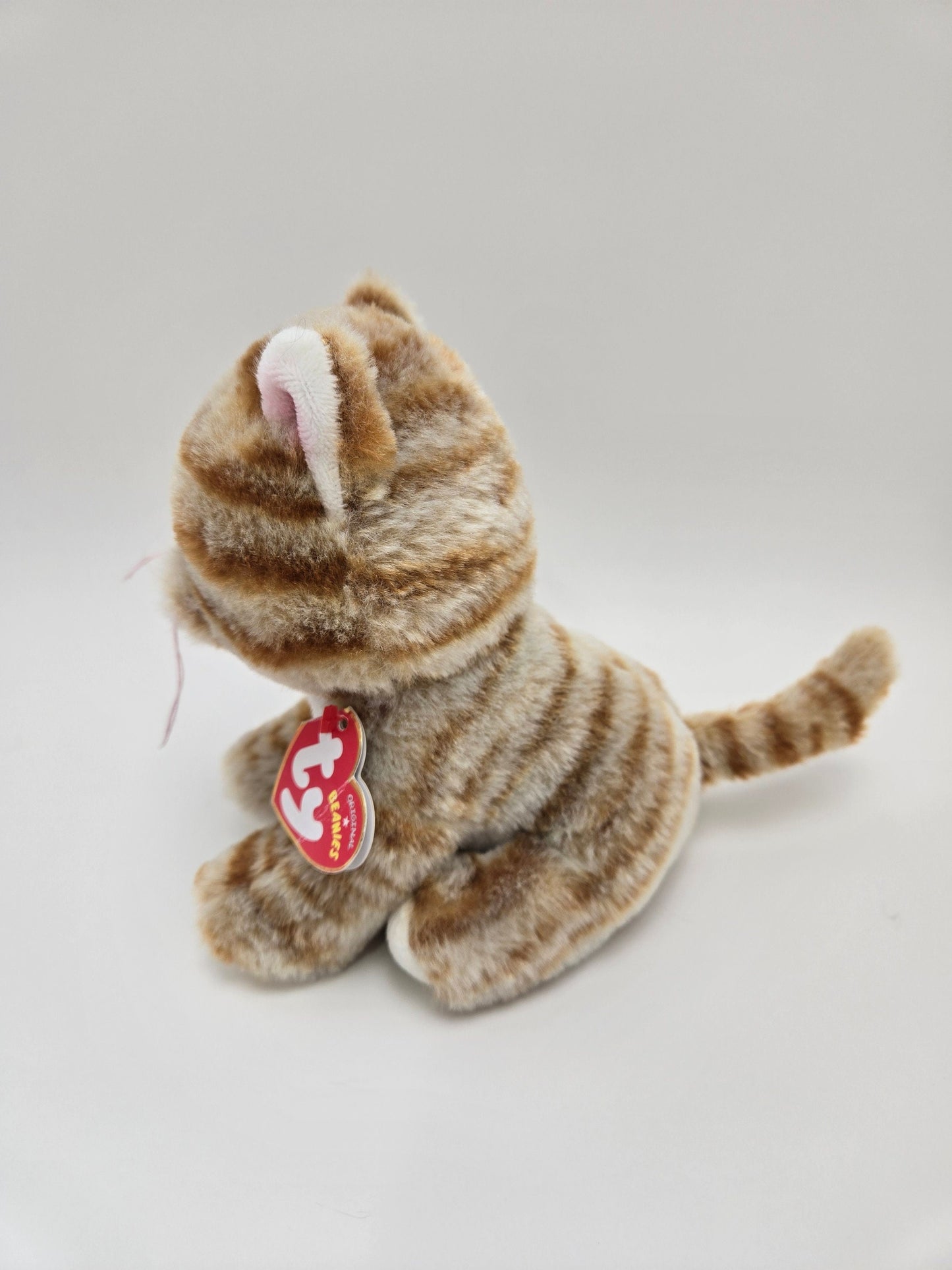 Ty Beanie Baby “Cleo” the Adorable Tabby Cat - Creased Tag (6 inch)