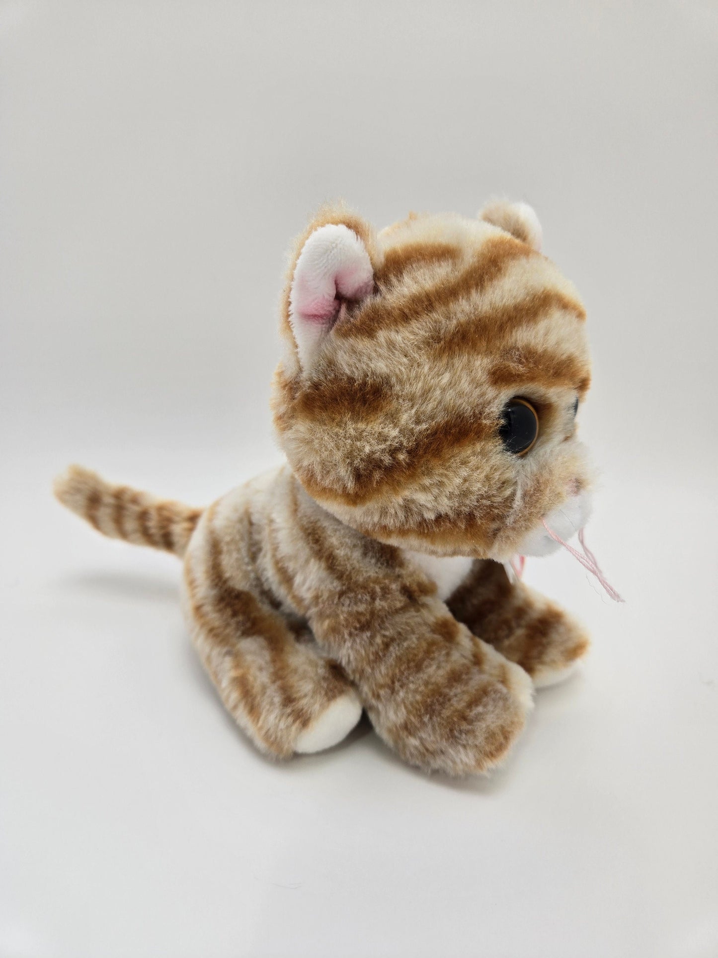 Ty Beanie Baby “Cleo” the Adorable Tabby Cat - Creased Tag (6 inch)