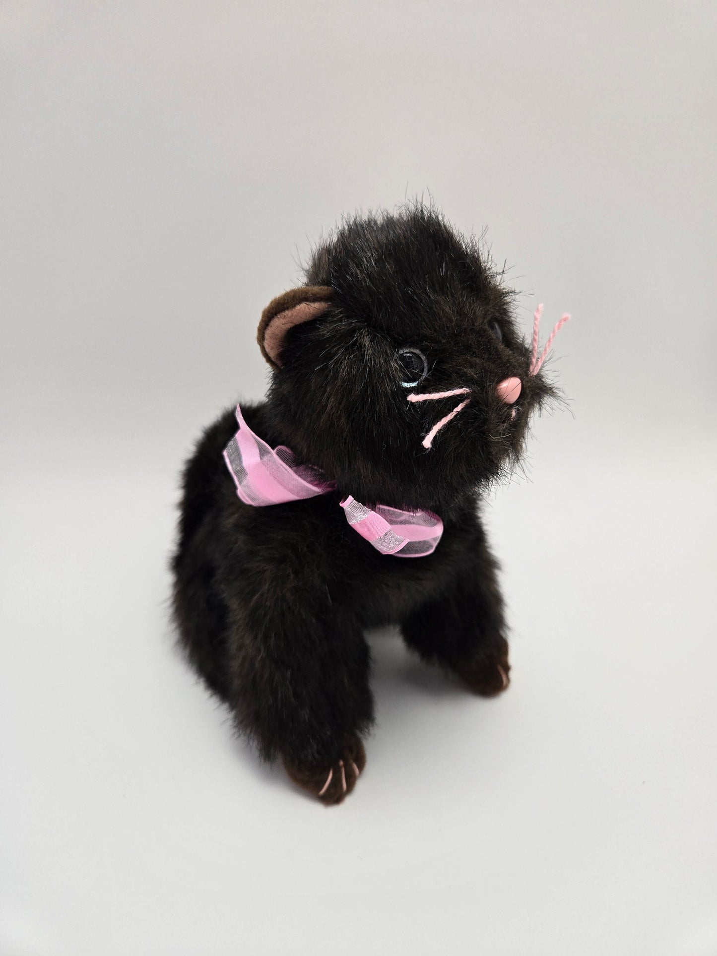 Ty Beanie Baby”Heiress” the Black Cat with a Pink Bow! (6.5 inch)