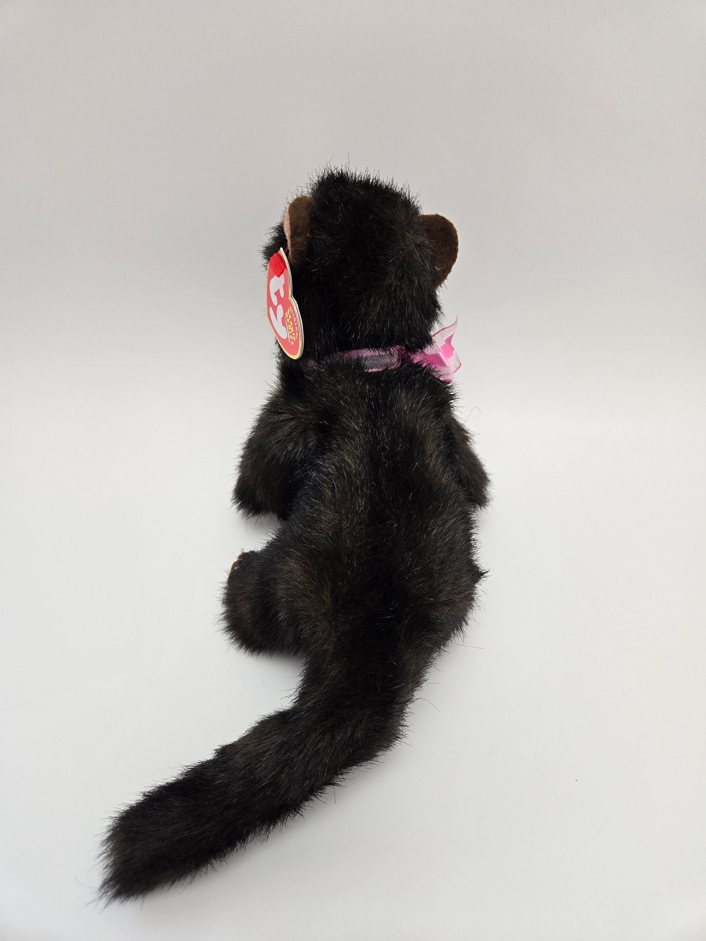 Ty Beanie Baby”Heiress” the Black Cat with a Pink Bow! (6.5 inch)