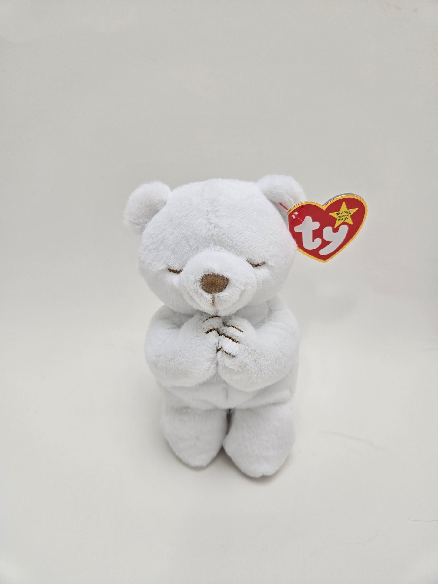 Ty Beanie Babies 30th Anniversary Beanie Hope II the White Praying Bear - Limited Production!