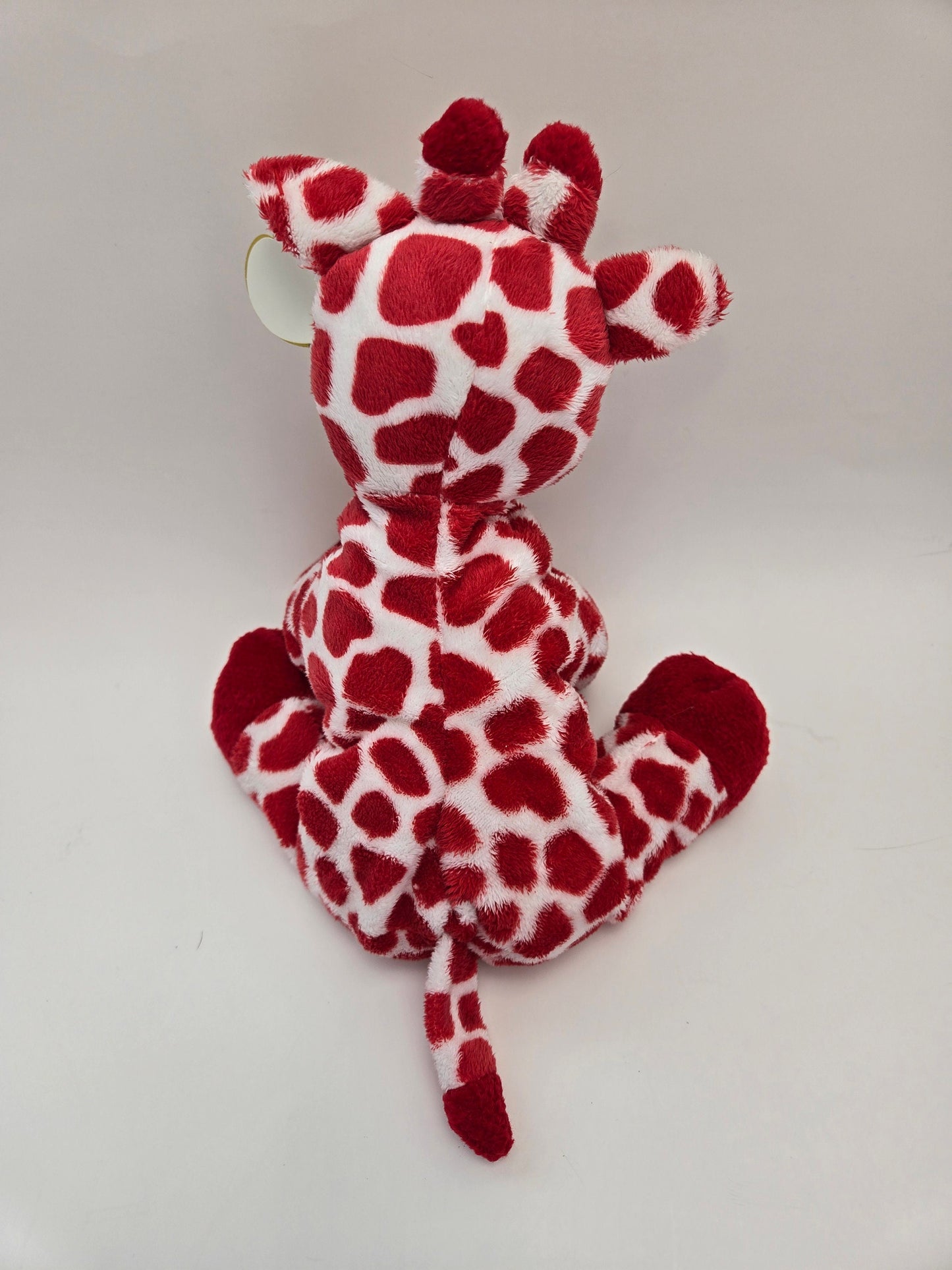 Ty Pluffies “Kisser” the Giraffe with Red Hearts (10 inch)