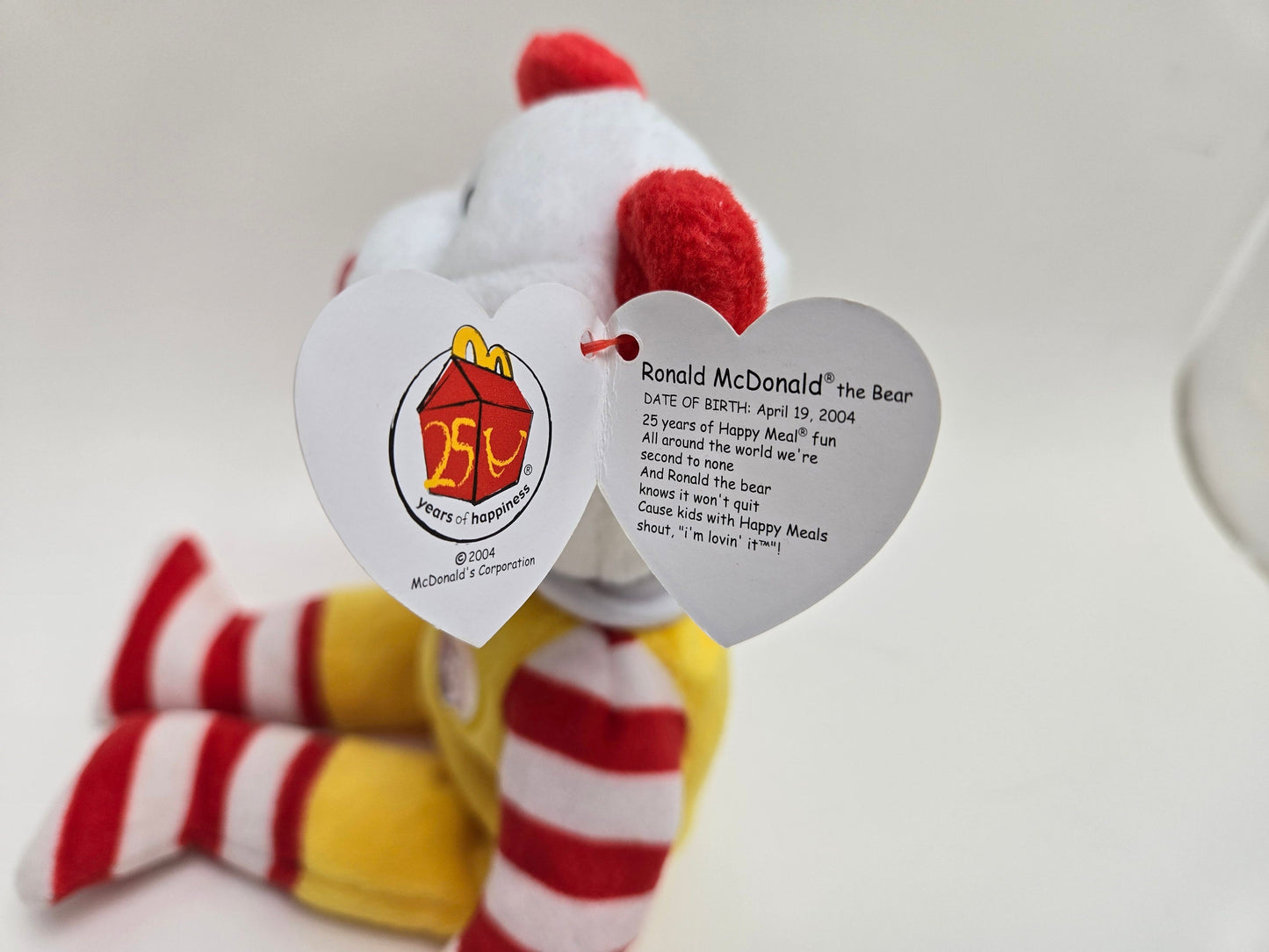 TY Beanie Baby “Ronald McDonald” the McDonald’s Mascot Bear - Convention Exclusive *Rare* (8.5 inch)