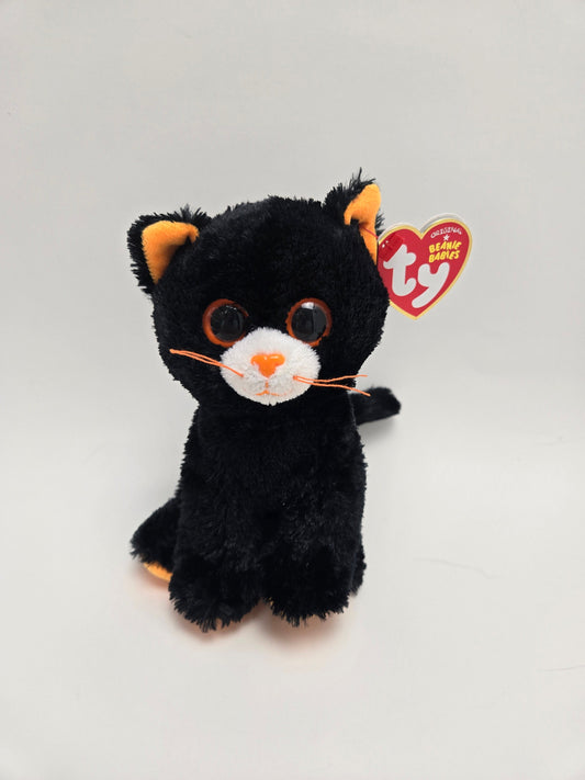 Ty Beanie Baby “Merlin” the Black and Orange Cat (6 inch)