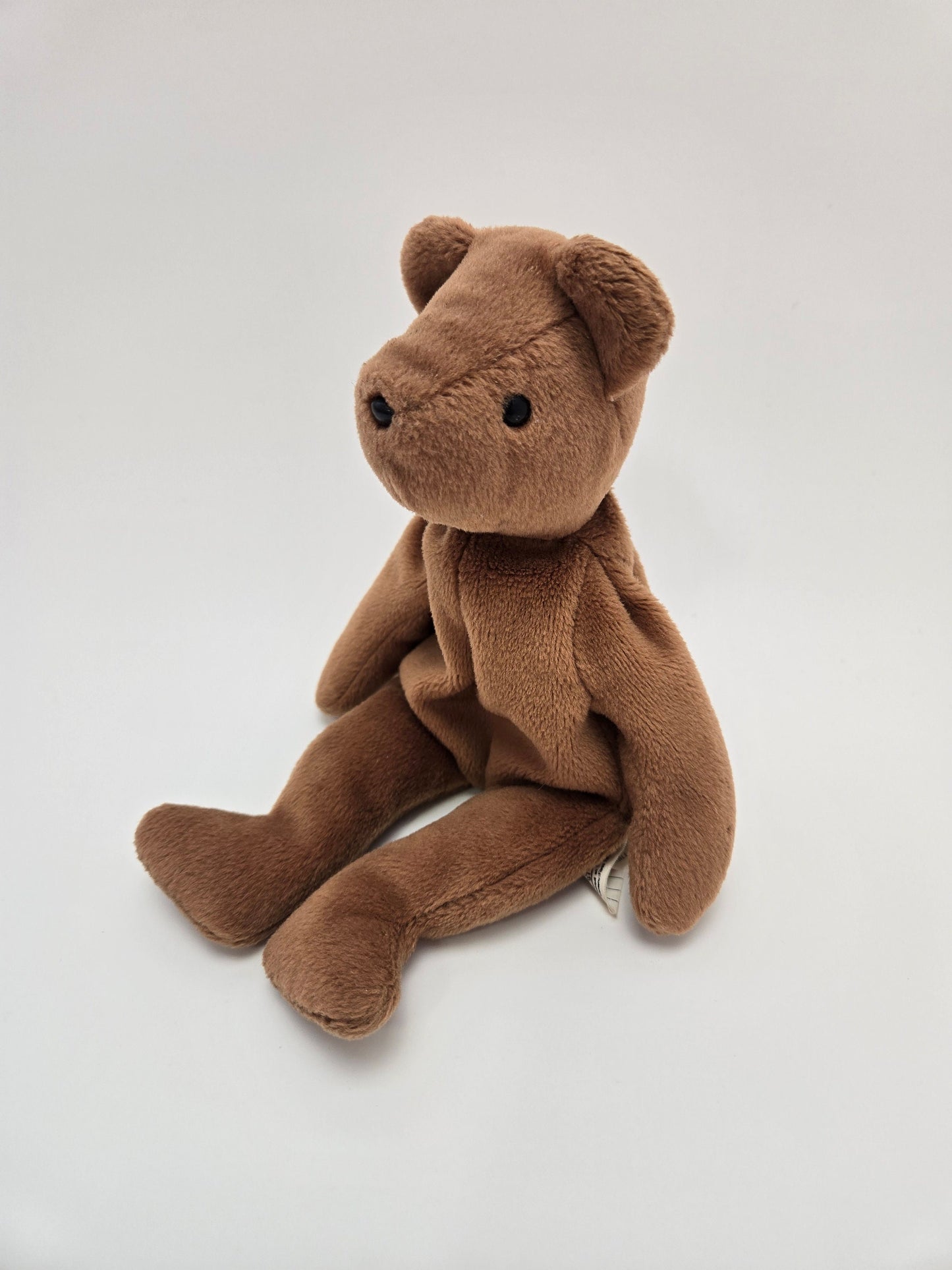 Ty Beanie Baby “Teddy” the Brown Old Face Teddy - No Hang Tag - 1st Generation Canadian Tush Tag! RARE (7 inch)