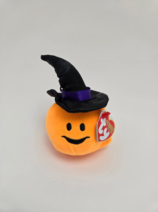 Ty Halloweenie Beanie “Witchy” the Halloween Pumpkin - Teenie Beanie! (3 inch)