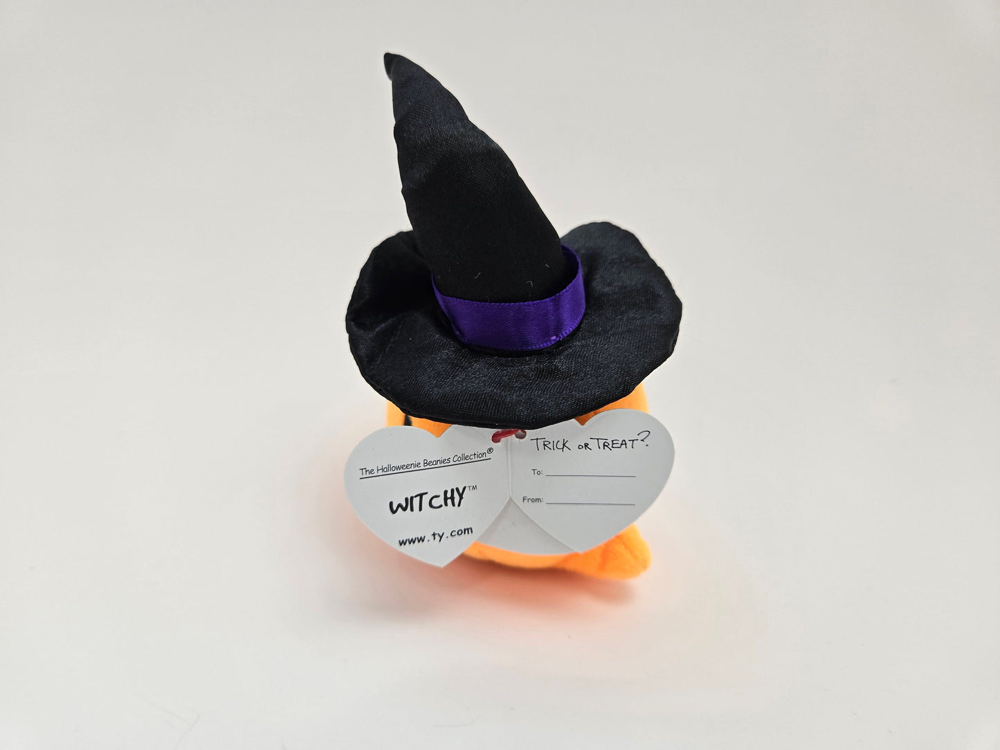 Ty Halloweenie Beanie “Witchy” the Halloween Pumpkin - Teenie Beanie! (3 inch)