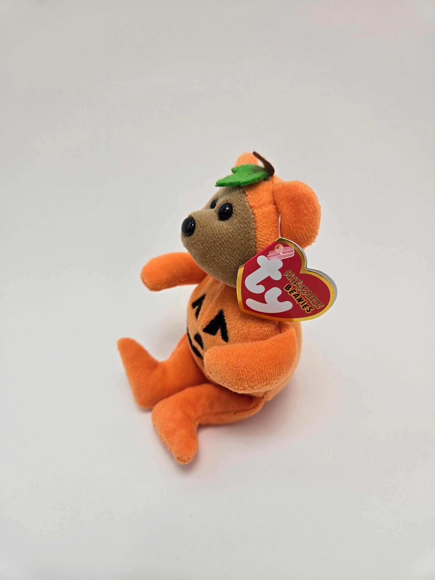 Ty Halloweenie Beanie “Teddykin” the Pumpkin Bear- *Small Halloweenie Beanie! (4 inch)