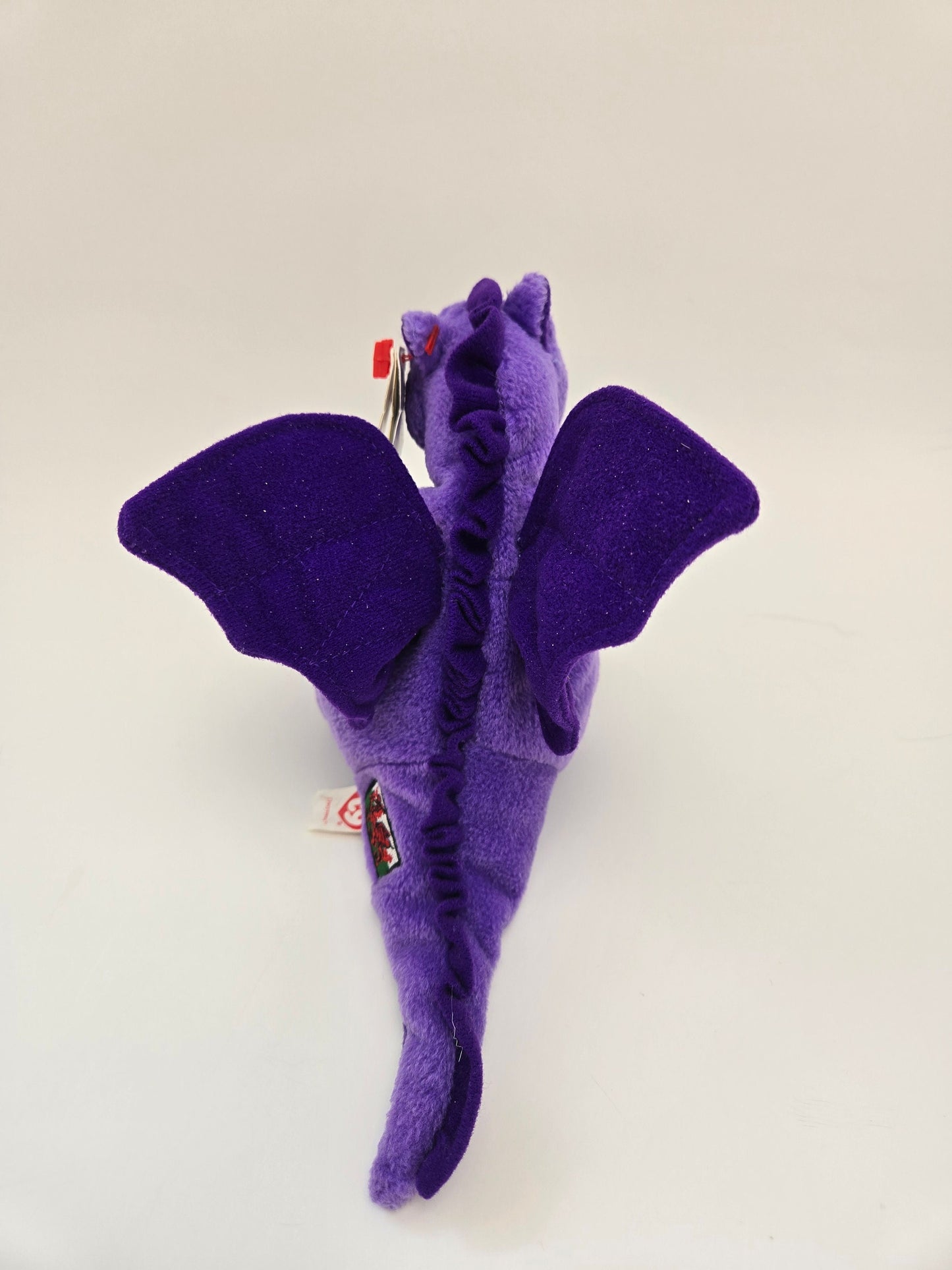 TY Beanie Baby “Dwynwen” the Purple Dragon - UK Exclusive - Creased Hang Tag *Rare* (8 inch)