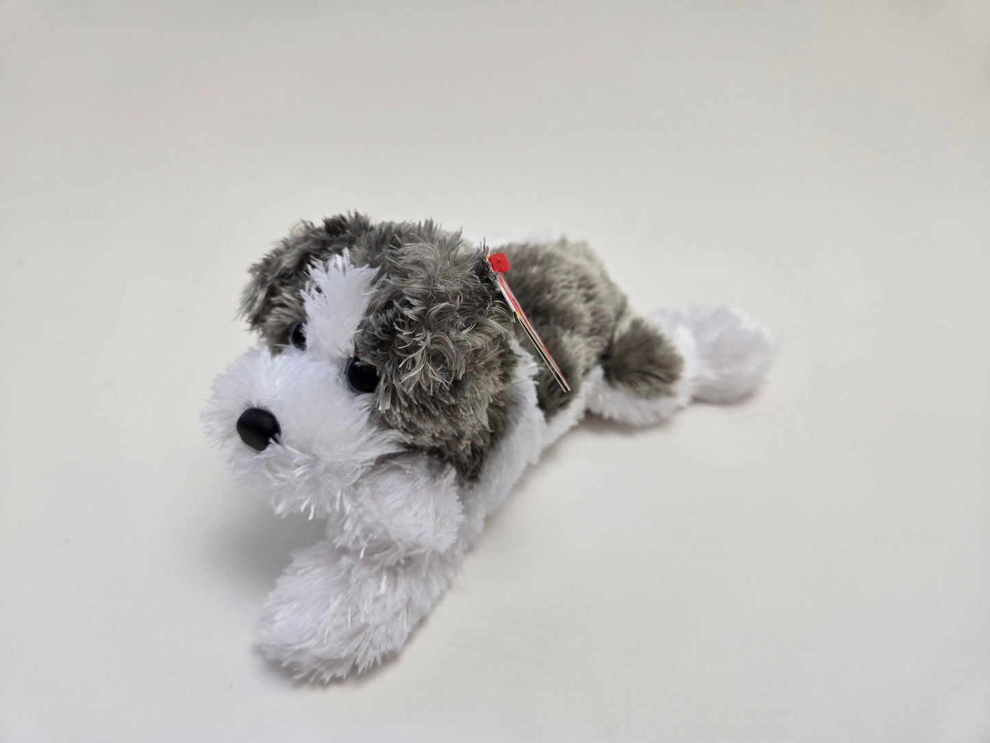 TY Beanie Baby “Fetch” the Dog - Grey and White Version *Rare* (6 inch)