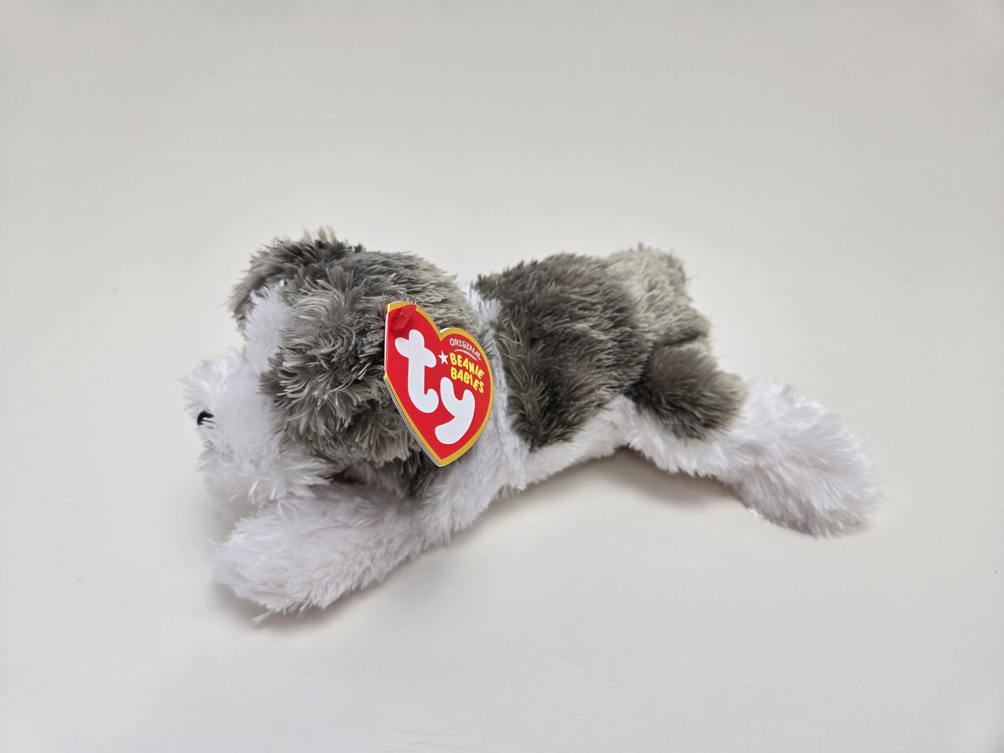 TY Beanie Baby “Fetch” the Dog - Grey and White Version *Rare* (6 inch)