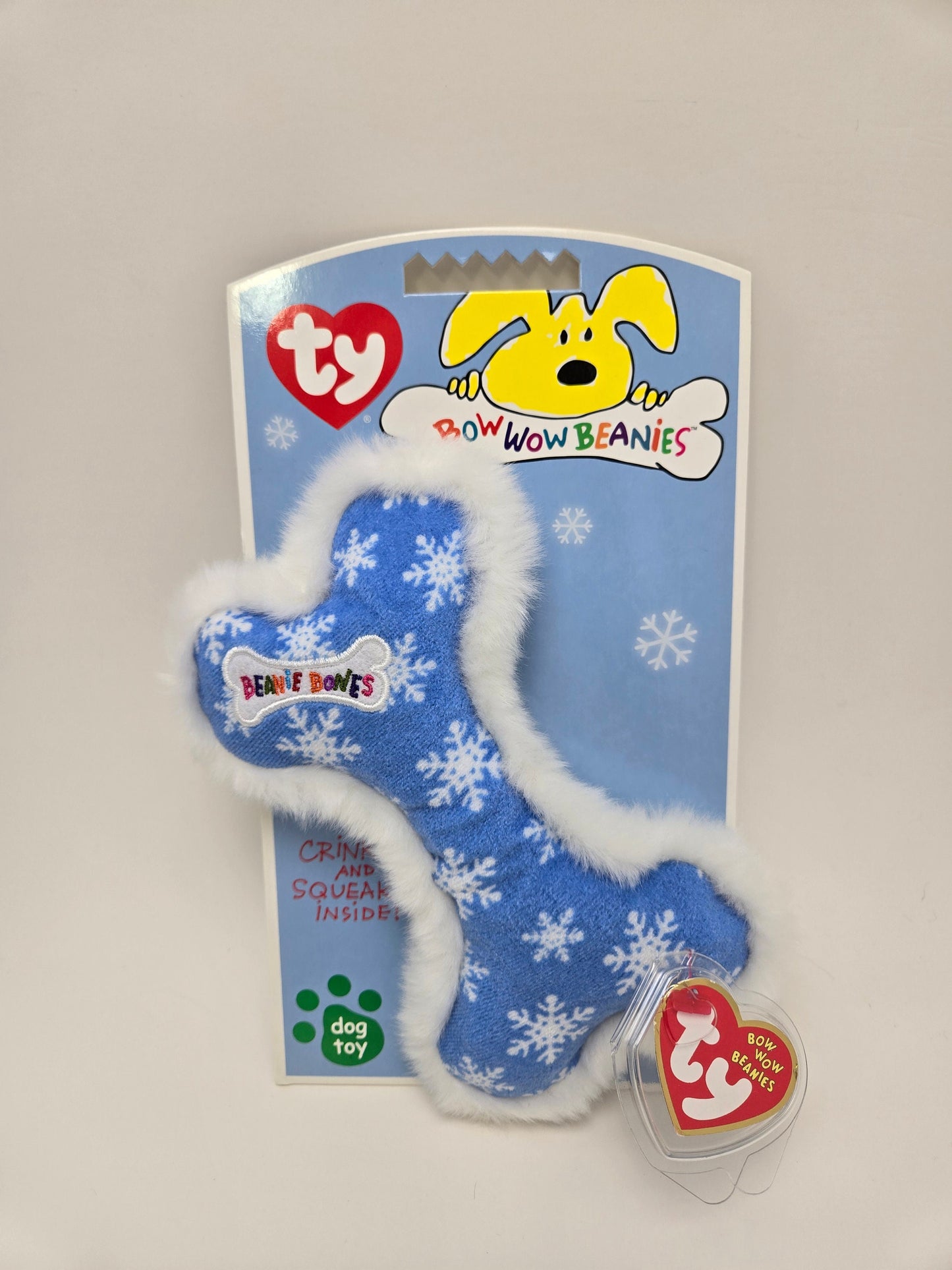 Ty Bow Wow Beanie Bone the Snowflake Bone - Designed as a Dog Toy, Turned into a Collectors Item! (5 inch)