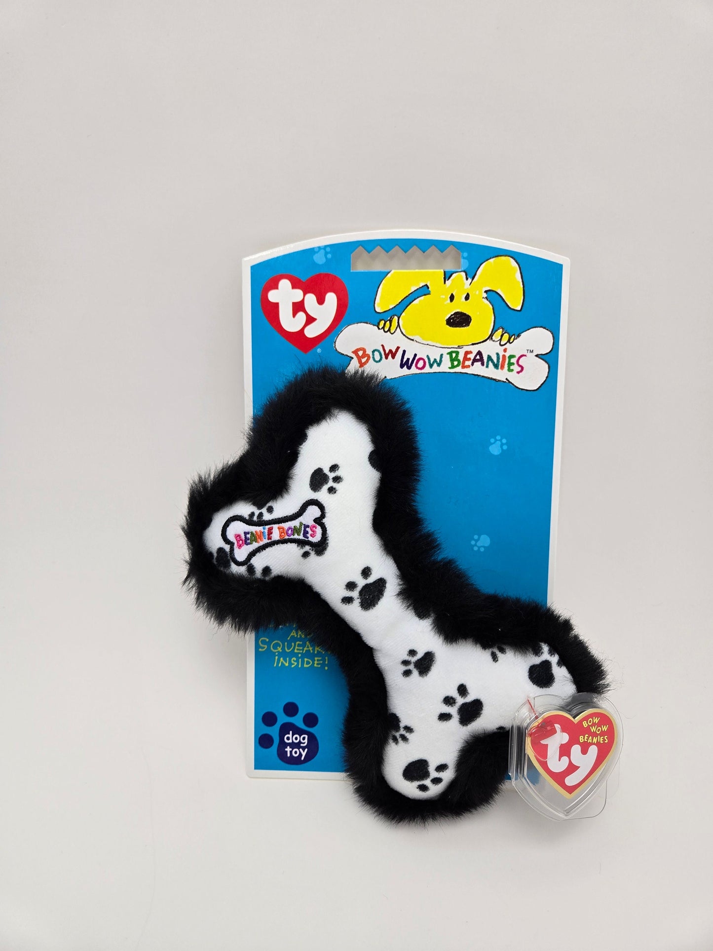 Ty Bow Wow Beanie Bone the Black Paws Bone - Designed as a Dog Toy, Turned into a Collectors Item! (5 inch)