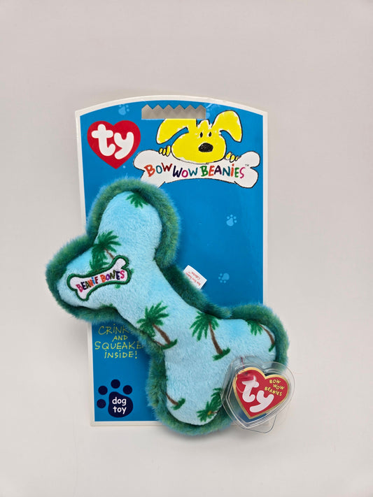 Ty Bow Wow Beanie Bone the Palm Trees Bone - Designed as a Dog Toy, Turned into a Collectors Item! (5 inch)