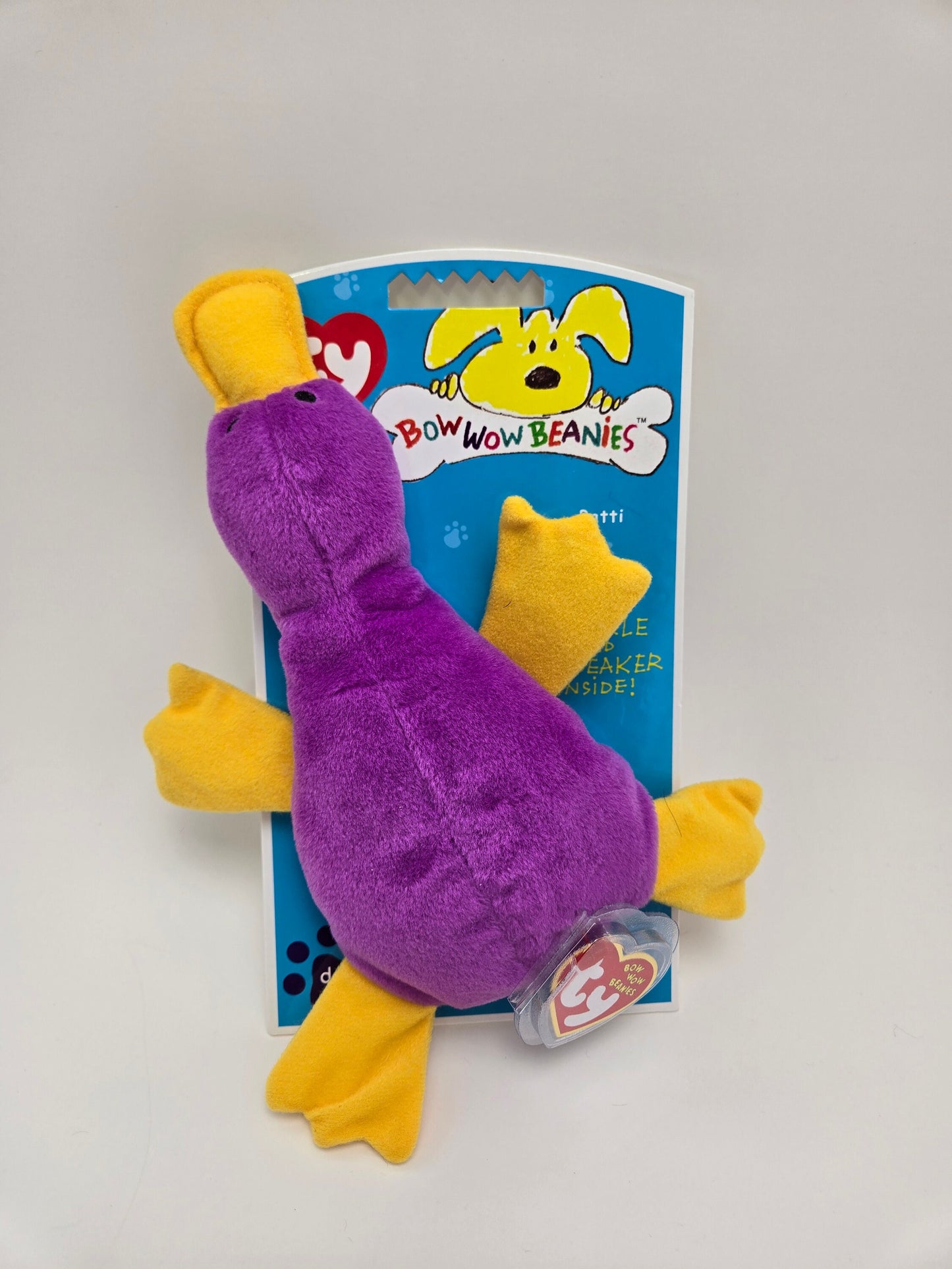 Ty Bow Wow Beanie Patti the Platypus - Designed as a Dog Toy, Turned into a Collectors Item! (5 inch)