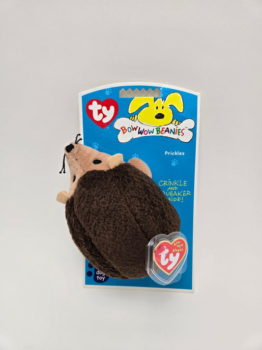 Ty Bow Wow Beanie Prickles Hedgehog - Designed as a Dog Toy, Turned into a Collectors Item! (5 inch)