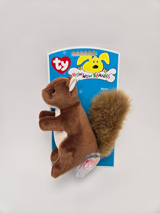 Ty Bow Wow Beanie Nuts the Squirrel - Designed as a Dog Toy, Turned into a Collectors Item! (5 inch)