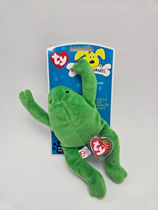 Ty Bow Wow Beanie Legs the Frog - Designed as a Dog Toy, Turned into a Collectors Item! (5 inch)