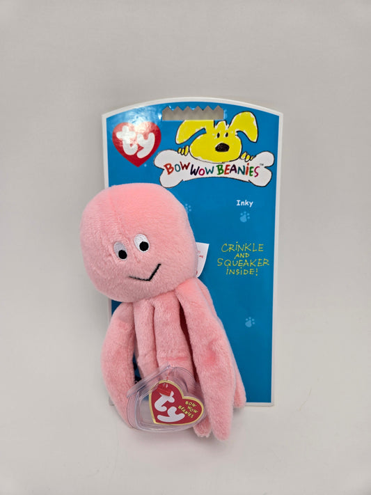 Ty Bow Wow Beanie Inky the Octopus - Designed as a Dog Toy, Turned into a Collectors Item! (5 inch)