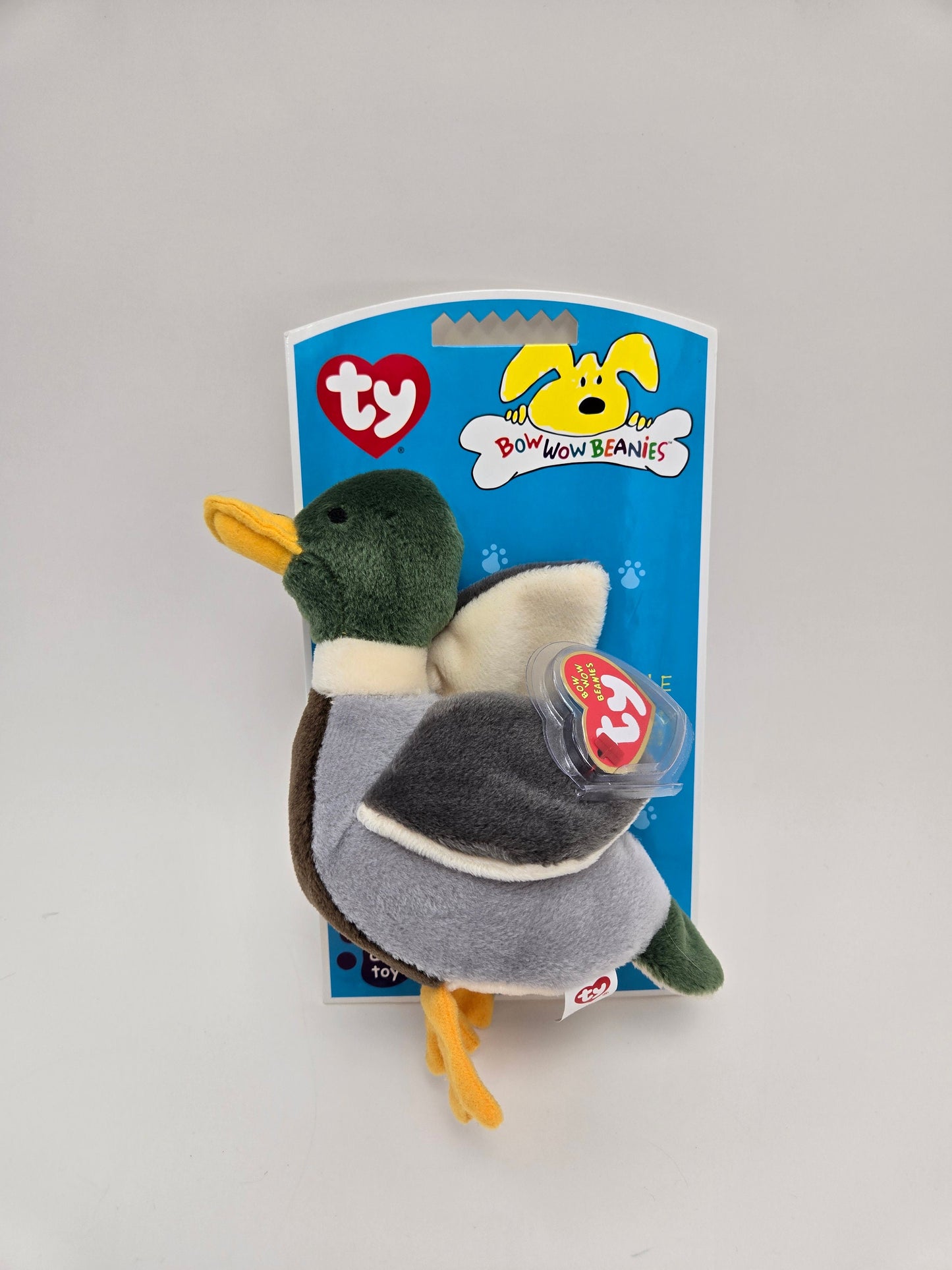 Ty Bow Wow Beanie Jake the Mallard Duck - Designed as a Dog Toy, Turned into a Collectors Item! (5 inch)