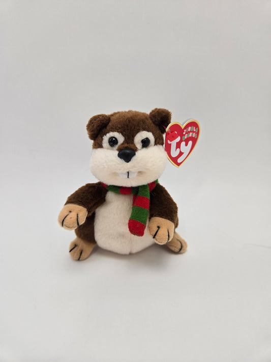 TY Jingle Beanie “Yule” the Beaver (4.5 inch)