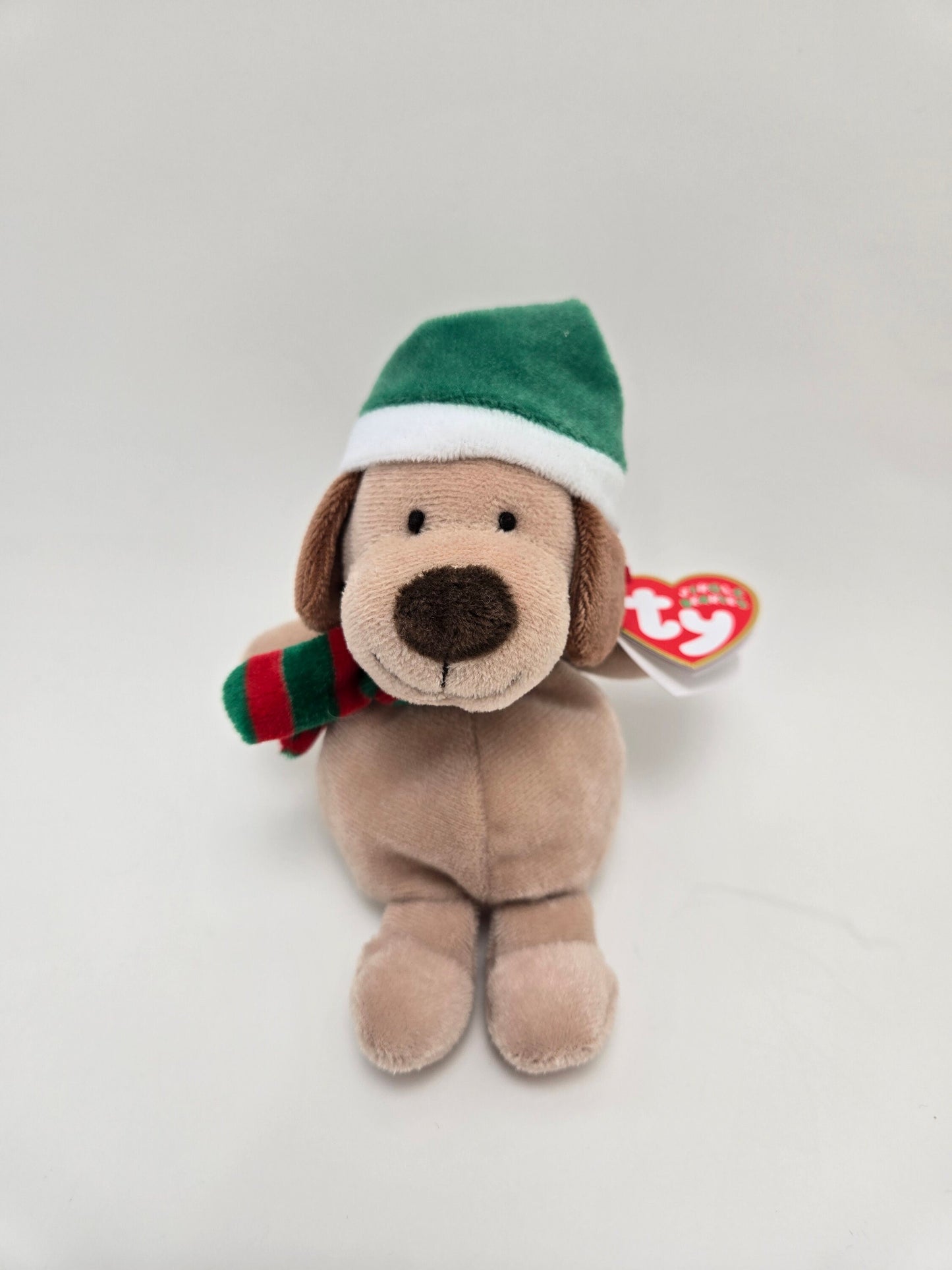 Ty Jingle Beanie Ornament “Slushes” the Holiday Dog (4 inch)