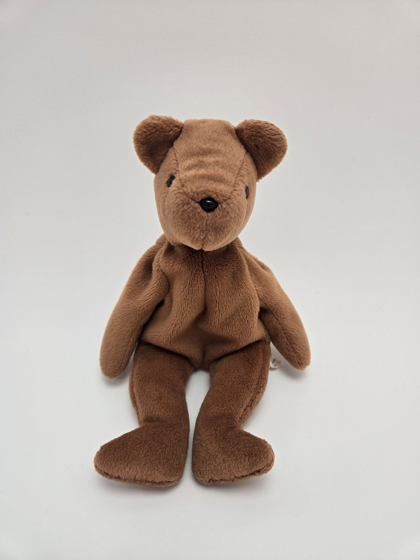 Ty Beanie Baby “Teddy” the Brown Old Face Teddy - No Hang Tag - 1st Generation Canadian Tush Tag! RARE (7 inch)