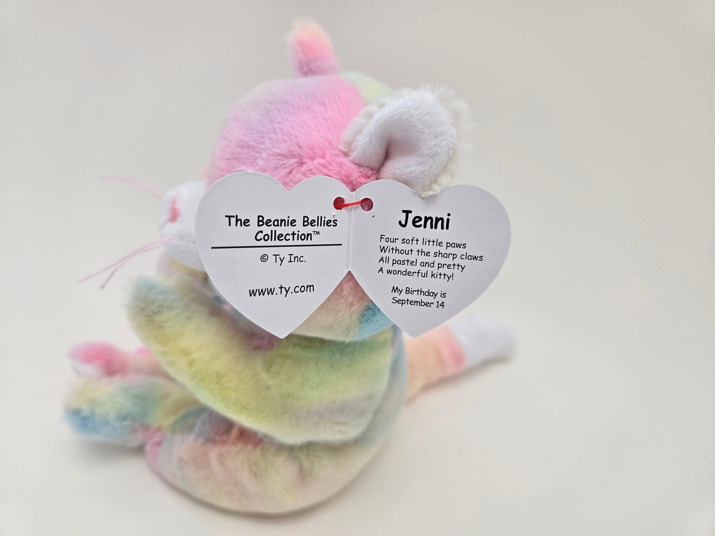 Ty Beanie Baby “Jenni” the Tie Dye Cat! (8 inch)