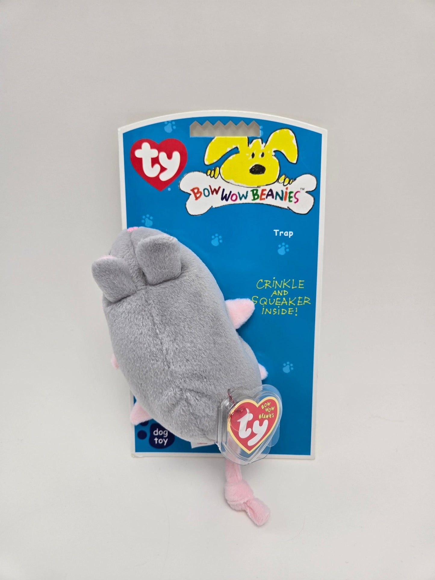 Ty Bow Wow Beanie Trap the Mouse - Designed as a Dog Toy, Turned into a Collectors Item! (5 inch)