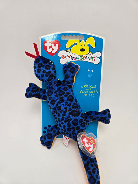 Ty Bow Wow Beanie Lizzy the Lizard - Designed as a Dog Toy, Turned into a Collectors Item! (5 inch)