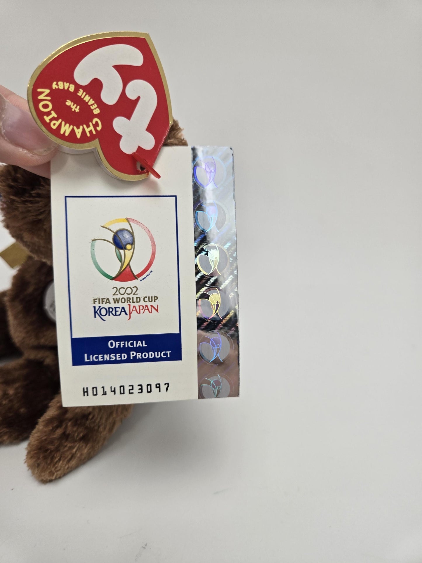 Ty Beanie Baby “Champion” the 2002 Fifa World Cup Bear (8 inch)