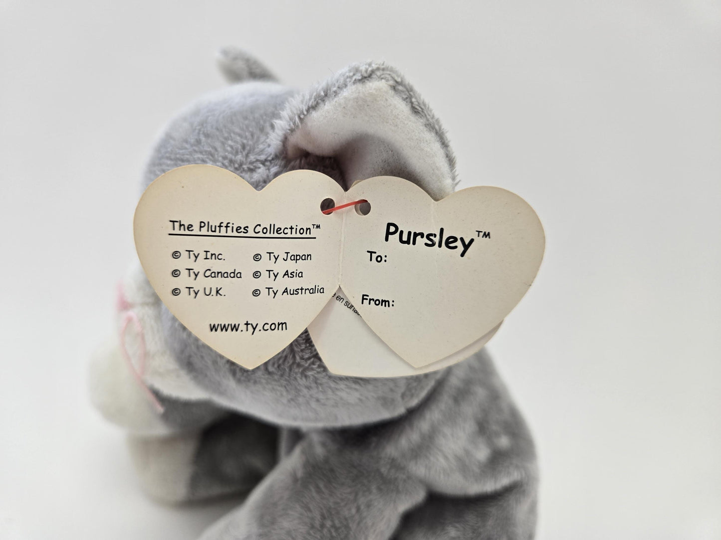 Ty Pluffies Collection “Pursley” the Adorable Cat - Non Mint Tag (10inch)