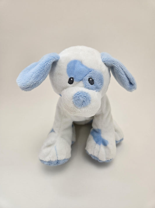 TY Pluffies Collection “Baby Pups Blue” the Blue Polka Dotted Dog - No Hang Tag *Rare* (8.5 inch)