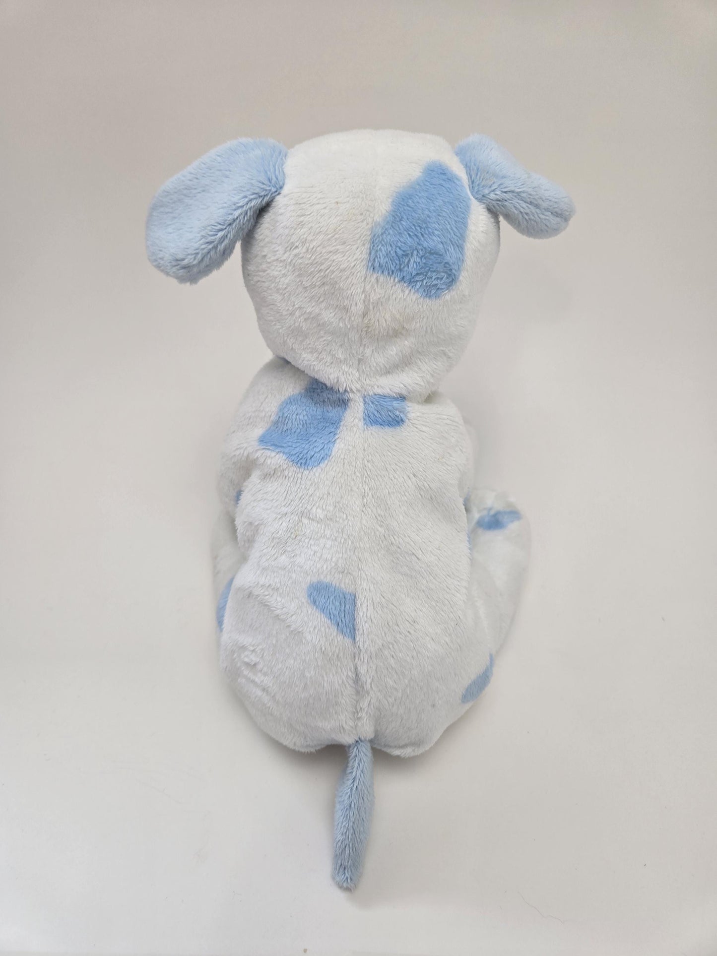 TY Pluffies Collection “Baby Pups Blue” the Blue Polka Dotted Dog - No Hang Tag *Rare* (8.5 inch)