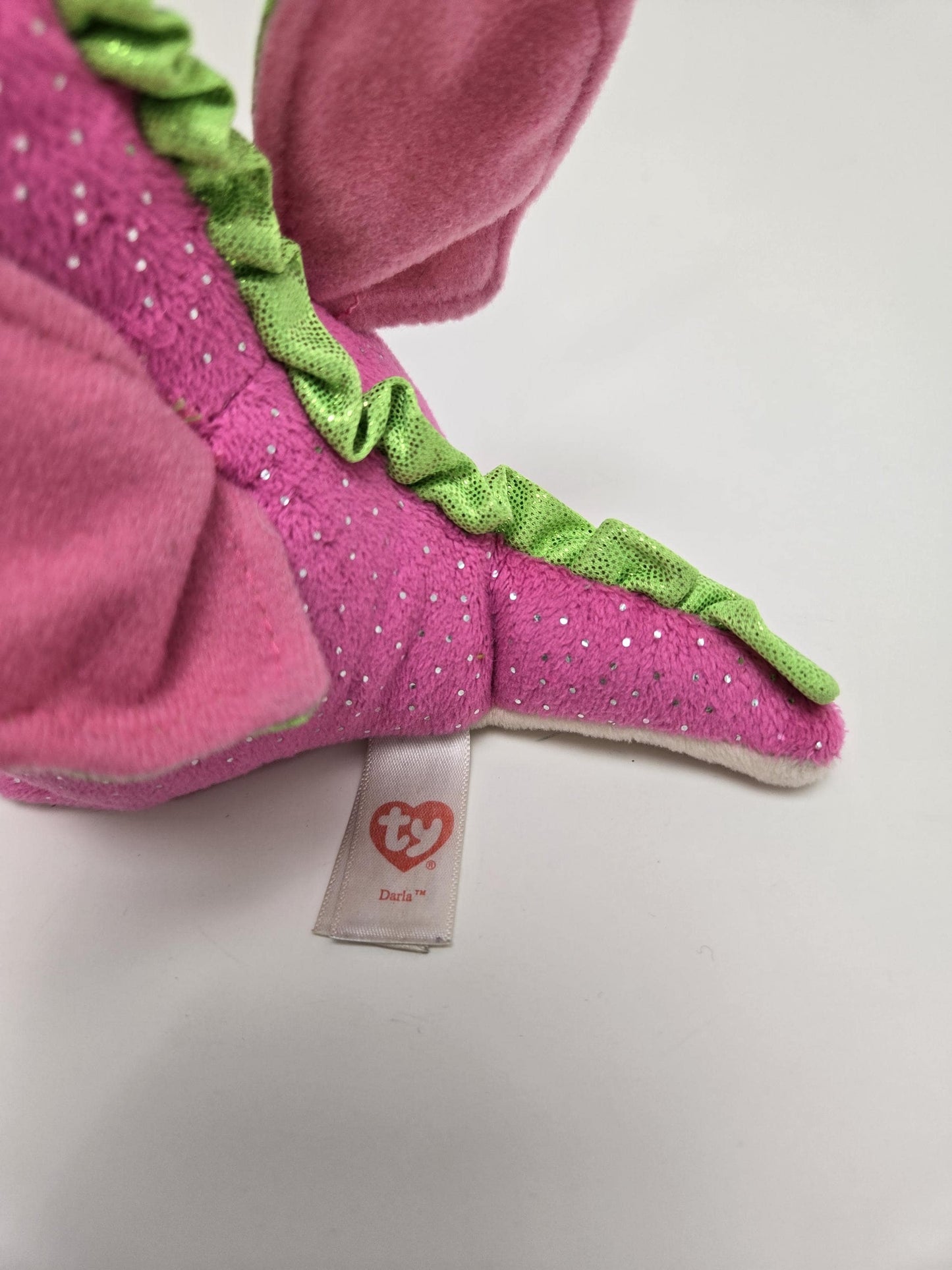 TY Beanie Boo “Darla” the Pink Dragon - No Hang Tag! (6 inch)