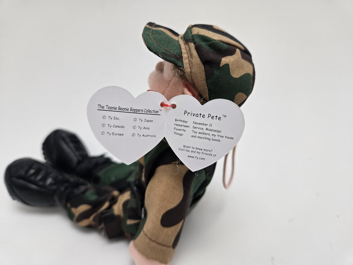 TY Teenie Boppers “Private Pete” the Army Doll (9 inch)