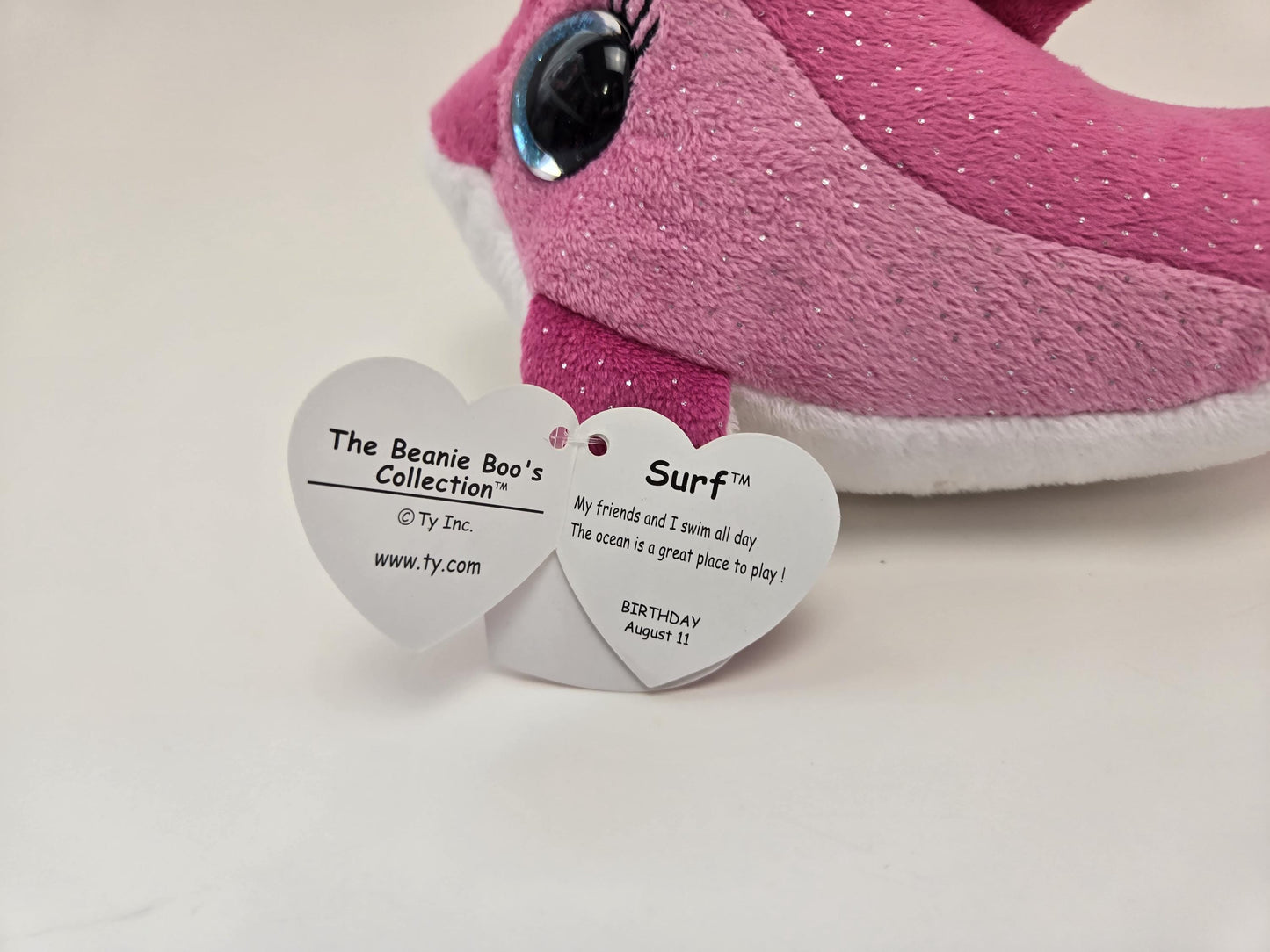 Ty Beanie Boo “Surf” the Pink Dolphin (6 inch)