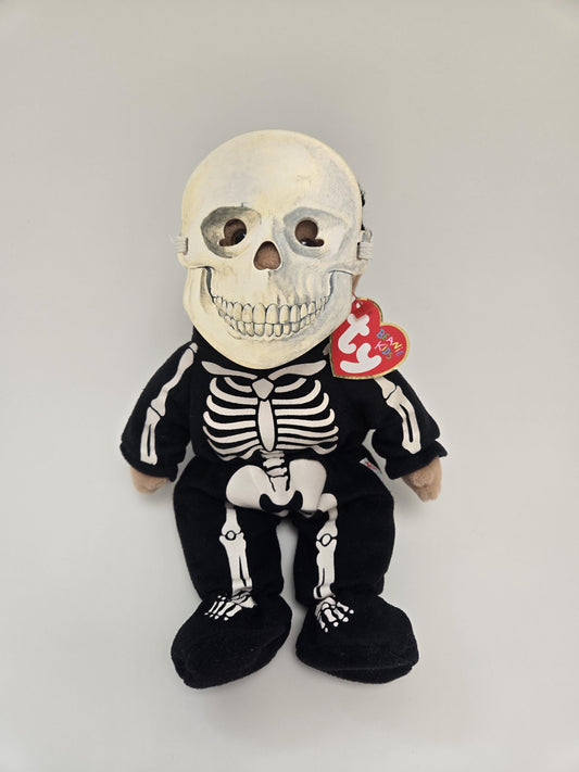 Ty Beanie Kid “Rascal” the Doll in Halloween Skeleton Costume. TY Beanie Kids Collection (10 inch)