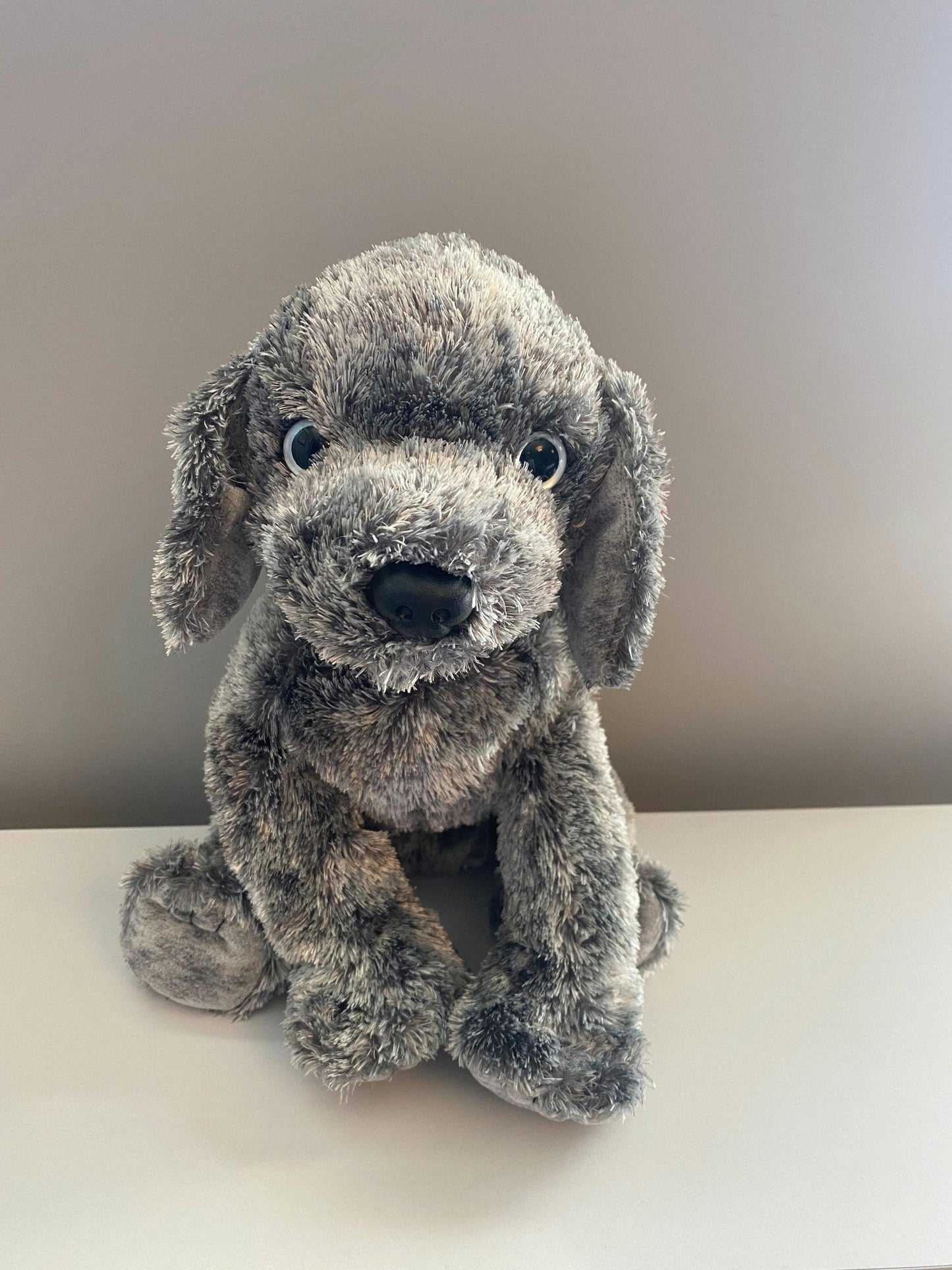 TY Classics Collection “Mercury” the Grey Dog Plush with Blue Collar (12 inch)