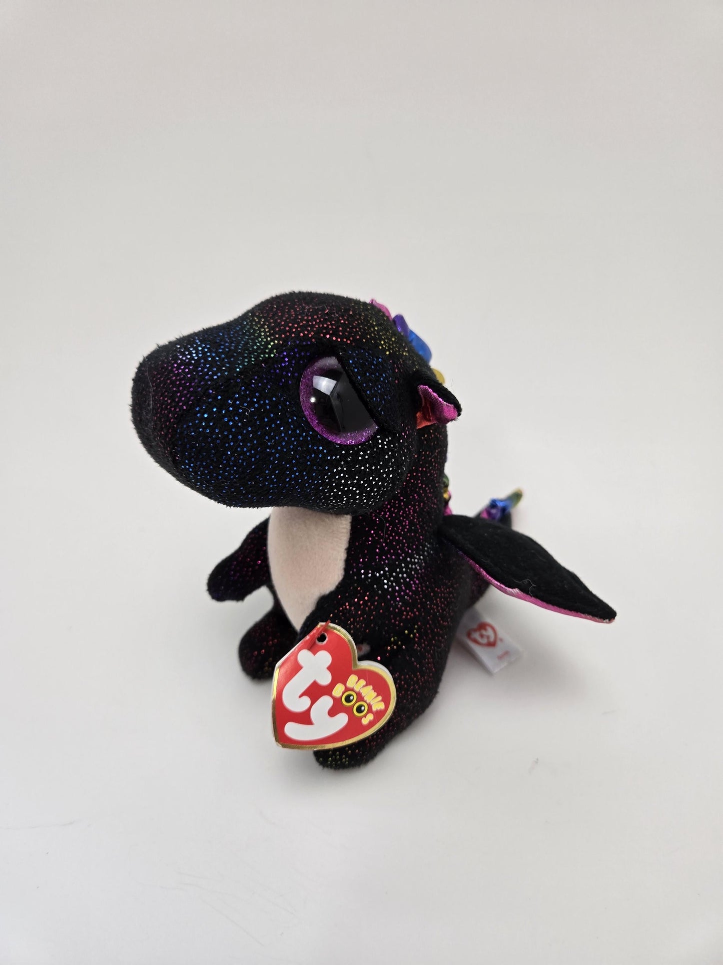 Ty Beanie Boo “Anora” the Black and Rainbow Dragon (6 inch)