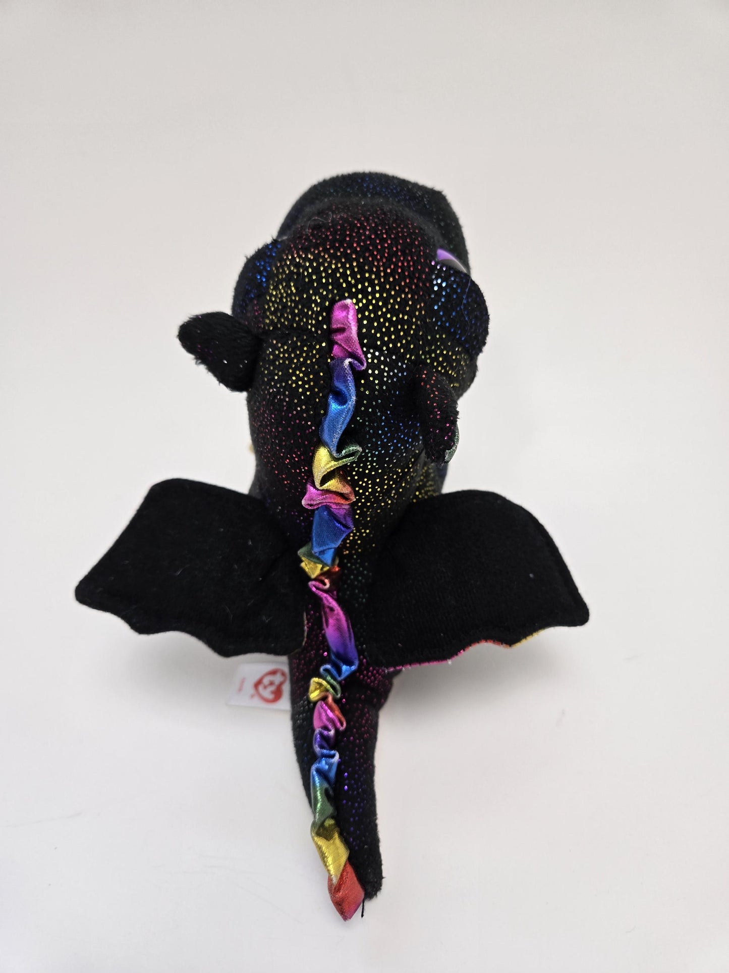 Ty Beanie Boo “Anora” the Black and Rainbow Dragon (6 inch)