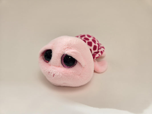 TY Beanie Boo “Shellby” the Pink Turtle - Glitter Eyes - No Hang Tag (6 inch)