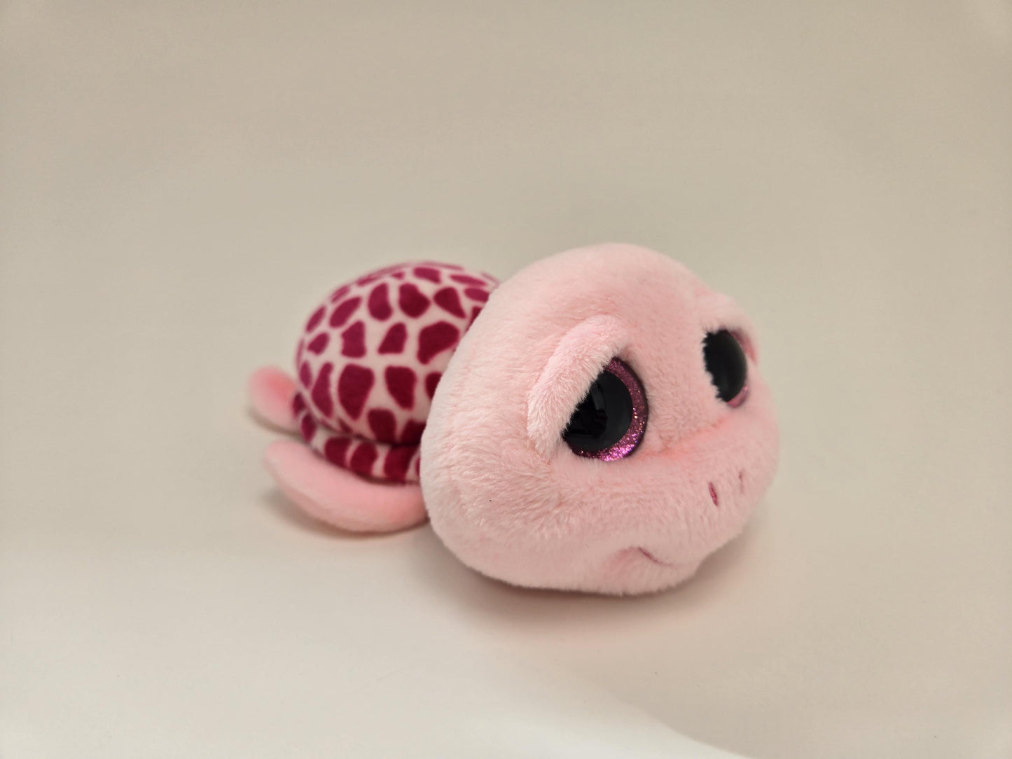 TY Beanie Boo “Shellby” the Pink Turtle - Glitter Eyes - No Hang Tag (6 inch)