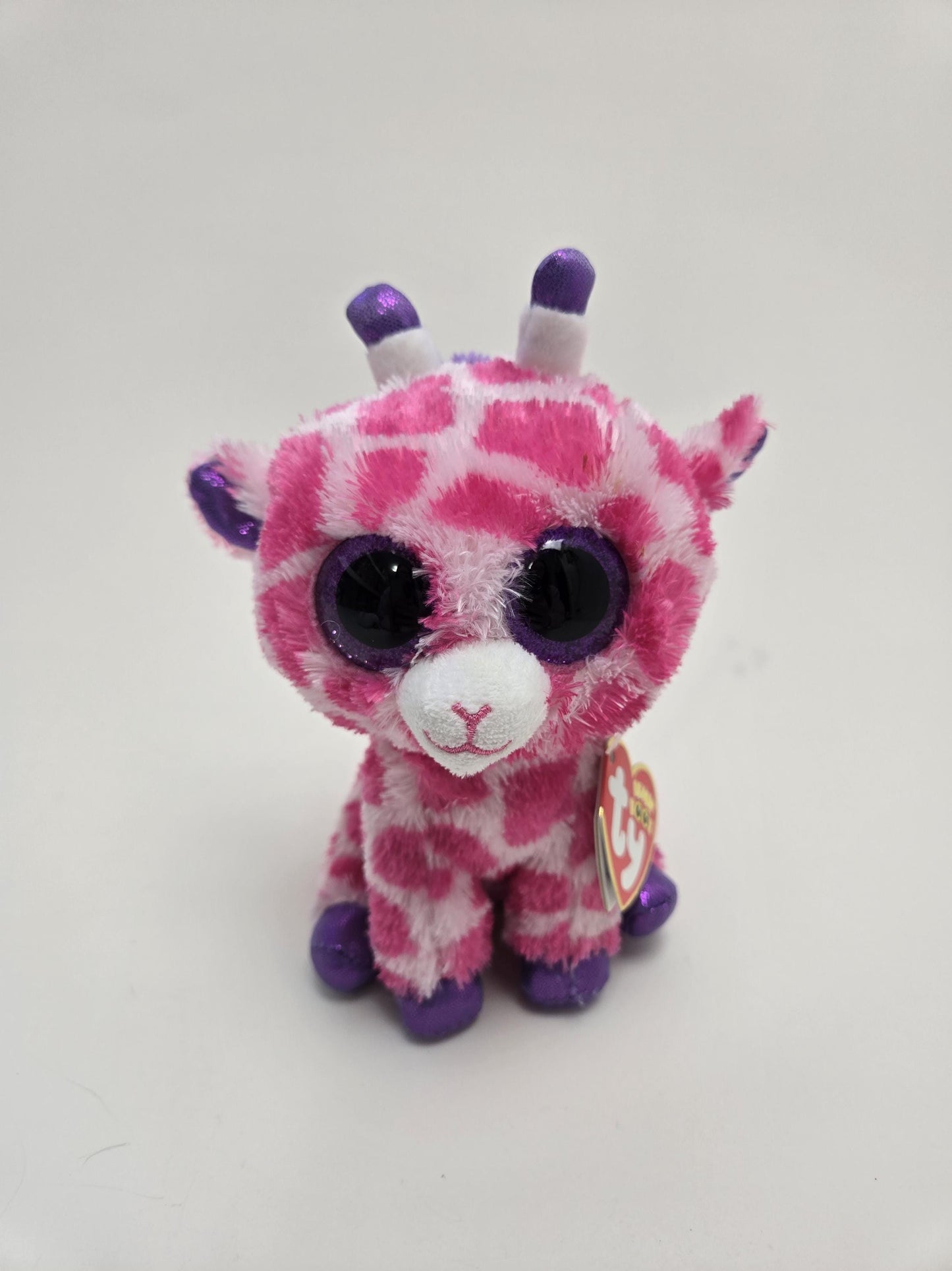 Ty Beanie Boo “Twigs” the Pink Giraffe with Glitter eyes (6 inch)