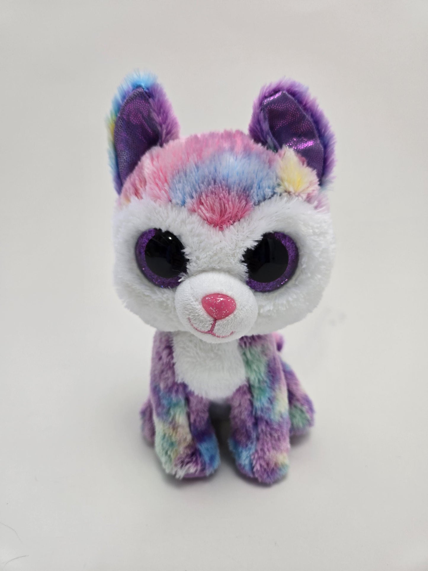 Ty Beanie Boo “Izabella” the Colourful Husky - Claire’s Exclusive *Rare* No Hang Tag (6 inch)